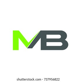 MB logo, MB initial letter logo green and black. musle logo.