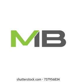 MB logo, MB initial letter logo green and black. musle logo.