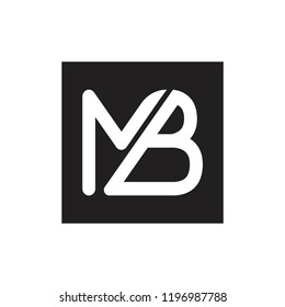 MB logo. M B letter symbol for logotype icon vector