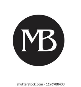 MB logo. M B letter symbol for logotype icon vector