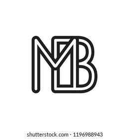 MB logo. M B letter symbol for logotype icon vector