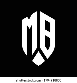 mb-Logo-Monogramm mit Design-Design-Design-Vorlage für Embleme