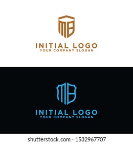 MB Logo Set modern graphic design, Inspirational logo design for all companies. -Vectors