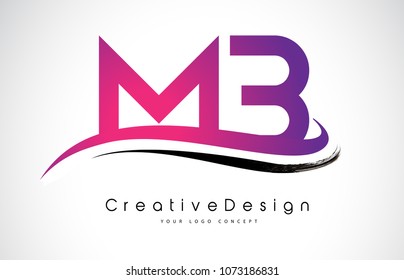 MB M B Letter Logo Design in Black Colors. Creative Modern Letters Vector Icon Logo Illustration.