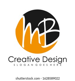 MB M B Letter Logo Design template. Creative Modern Letters Vector Icon Logo Illustration.