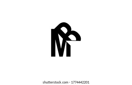 Diseño de logotipos de letras MB o M y B. Vector de ilustración con logotipo de icono vector de letras modernas creativas