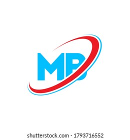 MB M B letter logo design. Initial letter MB linked circle uppercase monogram logo red and blue. MB logo, M B design. mb, m b	