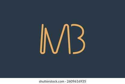 MB Minimalistic Line Art Logo Design with Abstract Lettering. Abstract minimalistic logo design featuring a sleek line art style.