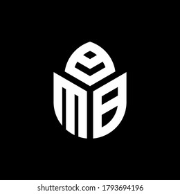 MB monogram logo with a cypress shape luxury style design template