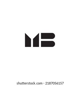 Mb Monogram Logo Modern Contemprary Style Stock Vector (Royalty Free ...