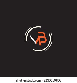 MB Simple Clean Modern Style Initial Letters logo  Vector