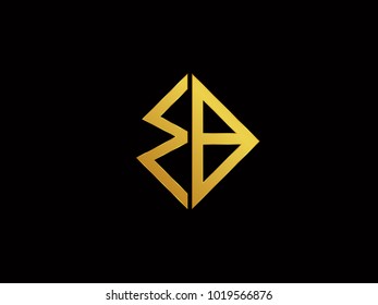 MB square shape Gold color logo