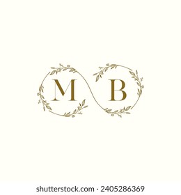 MB wedding infinity in elegant monogram with high quality professional design that will print well
