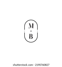 El concepto de logo de boda MB en un diseño profesional de alta calidad que se imprimirá en cualquier medio impreso