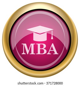 MBA icon. Internet button on white background. EPS10 vector.