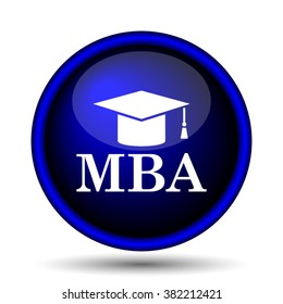 MBA icon. Internet button on white background. EPS10 vector