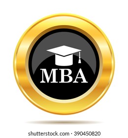 MBA icon. Internet button on white background. EPS10 vector.