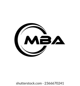 MBA Logo Design, Inspiration for a Unique Identity. Modern Elegance and Creative Design. Watermark Your Success with the Striking this Logo.