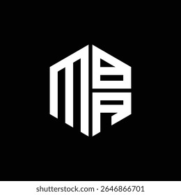 Logotipo MBA ícone MBA monograma MBA letra MBA minimalista Círculo plano Design de logotipo abstrato moderno exclusivo.