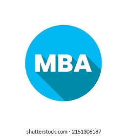 MBA Management Education Icon Label Design Vector