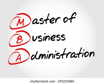 MBA - Master of Business Administration, acronym business concept