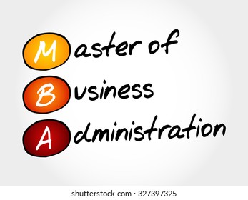 MBA - Master of Business Administration, acronym business concept