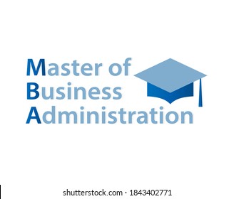 MBA, Master of Business Administration concept - vector illustration