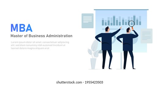 MBA master of business administration program businessman presentation