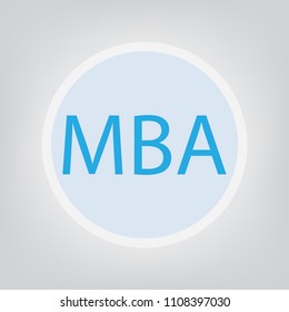 MBA (Master of Business Administration)- vector illustration