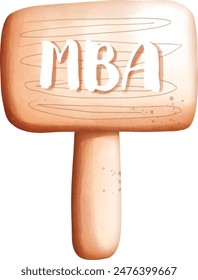 Signo de MBA, símbolo de facultad de MBA