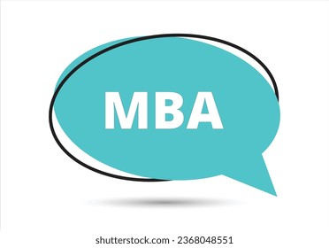 MBA speech bubble text. Hi There on bright color for Sticker, Banner and Poster. vector illustration.