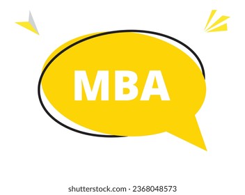 MBA speech bubble text. Hi There on bright color for Sticker, Banner and Poster. vector illustration.