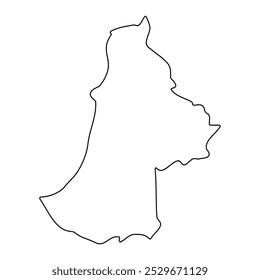 Mbarara district map, administrative division of Uganda. Vector illustration.