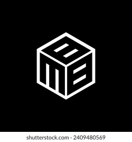 Diseño de logotipo de letras MBB con fondo negro en ilustrador, logotipo de cubo, logotipo vectorial, estilo moderno de superposición de tipos de letra del alfabeto. diseños de caligrafía para logotipo, afiche, invitación, etc.