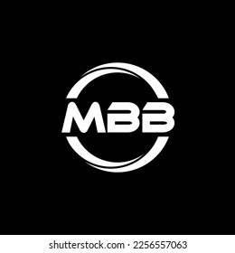 MBB letter logo design in illustration. Vector logo, calligraphy designs for logo, Poster, Invitation, etc.