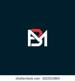 Diseño vectorial del logotipo de la letra MB,BM con dos colores