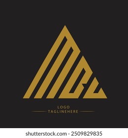 Diseño creativo del logotipo de la letra de MBC con el gráfico del Vector, diseño único de MBC