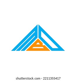 MBD letter logo creative design with vector graphic, MBD simple and modern logo in triangle shape.