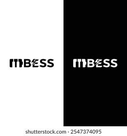 PLANTILLA de diseño de Ilustración vectorial de icono de logotipo MBESS. Icono de Vector de carga.