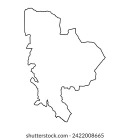 Mbeya Region map, administrative division of Tanzania. Vector illustration.