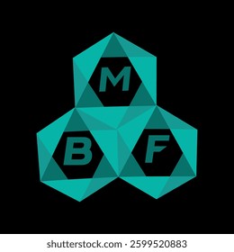 MBF creative minimalist letter logo. MBF unique vector initials alphabet letter logo design
