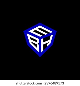 Diseño vectorial del logotipo de la letra MBH, logo sencillo y moderno MBH. Diseño de alfabetos lujosos MBH  