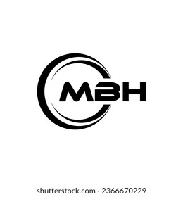 MBH Logo Design, Inspiration for a Unique Identity. Modern Elegance and Creative Design. Watermark Your Success with the Striking this Logo.