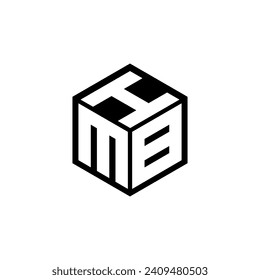 MBI letter logo design with white background in illustrator, cube logo, vector logo, modern alphabet font overlap style. calligraphy designs for logo, Poster, Invitation, etc.