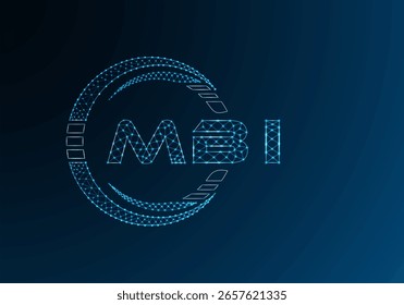Diseño de Vector de logotipo de letra de polietileno baja MBI. Diseño de logotipo de poliéster inferior MBI. Logotipo de poliéster bajo.