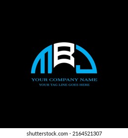 MBJ letter logo creative design with vector graphic
