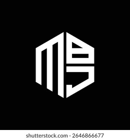MBJ logo MBJ icon MBJ monogram MBJ letter minimalist Circle flat Unique modern abstract logo design.