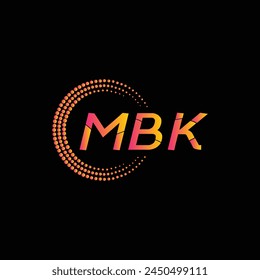 ILUSTRACIÓN VECTORIAL de Plantilla de diseño de logotipo inicial de letra MBK