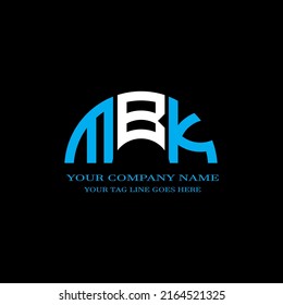 MBK letter logo creative design with vector graphic