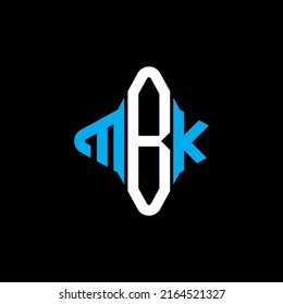 MBK letter logo creative design with vector graphic